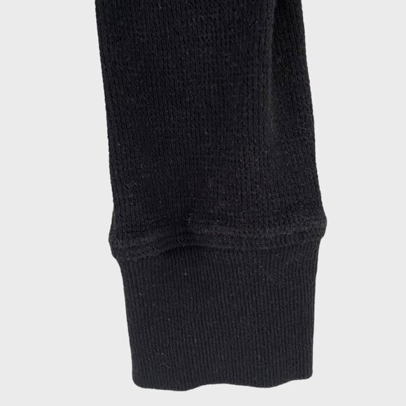 Phat Farm Long-Sleeve Henley Shirt Men's Size XL Black Waffle Knit Thermal - Picture 7 of 10